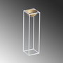 Aberto Design Maceta Decorativa GED-020-C Blanco y Dorado